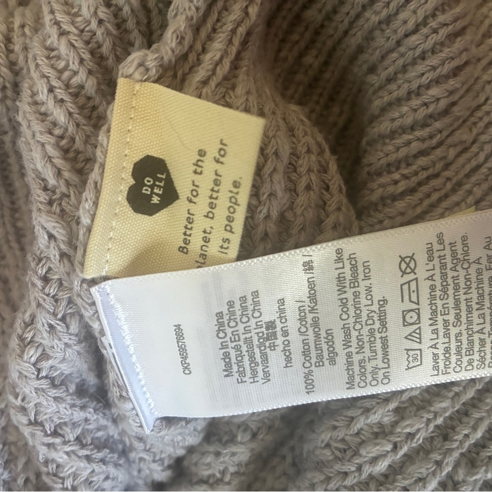 Madewell Brenville Crop Cardigan Light Purple Gray Women's Sweater Size S - Picture 8 of 8
